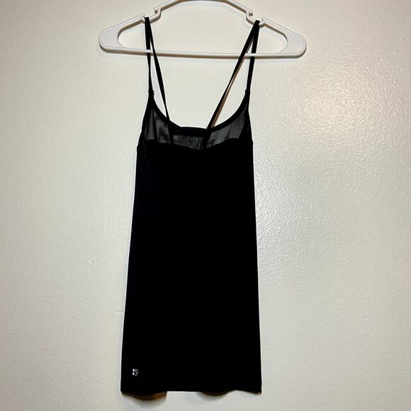 Splits59 Tank Top Mesh Bust Spaghetti Criss Cross Back Straps Black M - Picture 5 of 5